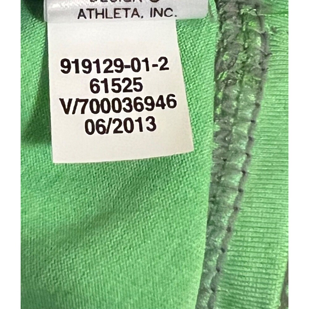 ATHLETA Bright Green Northern Lights Reflective Tank Top Athletic Running XL NWT - Picture 7 of 8